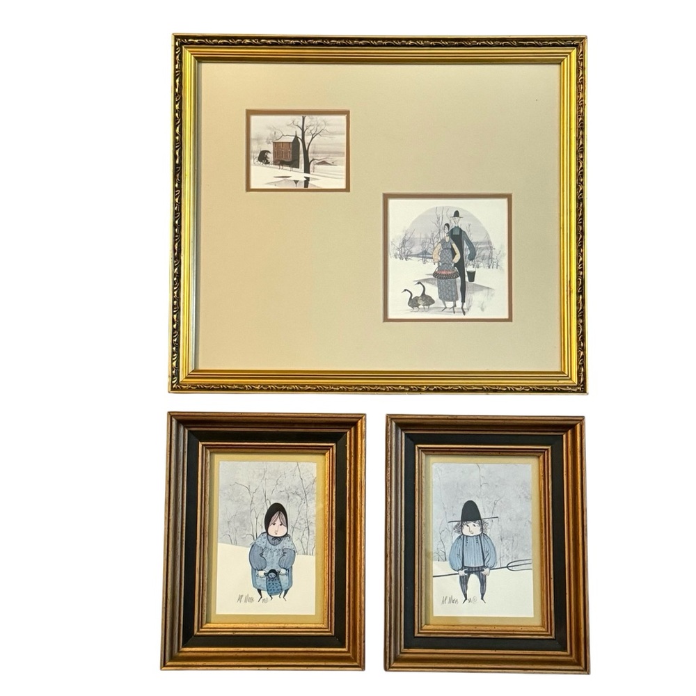 Vintage 81 Patricia “Pat” Buckley Moss framed Mennonite prints